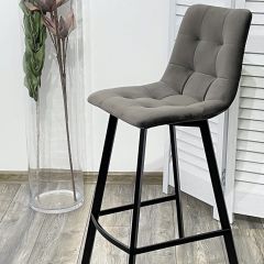 Полубарный стул CHILLI-QB SQUARE графит #14, велюр / черный каркас (H=66cm) М-City в Чайковском - chaykovskiy.mebel24.online | фото 4