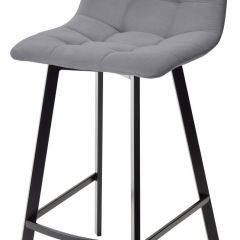 Полубарный стул CHILLI-QB SQUARE серый #27, велюр / черный каркас (H=66cm) М-City в Чайковском - chaykovskiy.mebel24.online | фото