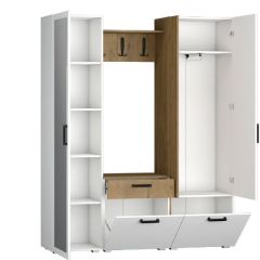 Прихожая Прайм-1 (Дуб Крафт Золотой/Бетонный камень) в Чайковском - chaykovskiy.mebel24.online | фото 2