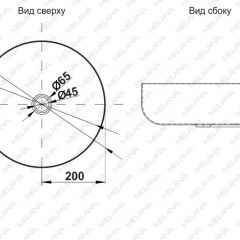 Раковина 400B Lake MELANA Profline ГРАФИТ накладная круглая 400B в Чайковском - chaykovskiy.mebel24.online | фото 2