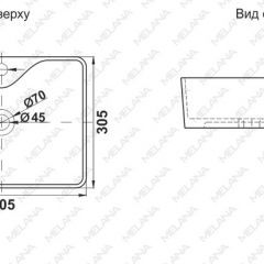 Раковина MELANA MLN-7291X в Чайковском - chaykovskiy.mebel24.online | фото 2