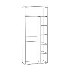 Шкаф для одежды 1751 Бьянка в Чайковском - chaykovskiy.mebel24.online | фото 2