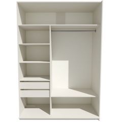 Шкаф-купе 1400 серии SOFT D6+D4+B2+PL2 (2 ящика+1штанга+1 полка) профиль «Капучино» в Чайковском - chaykovskiy.mebel24.online | фото 2