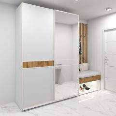 Шкаф-купе 1400 серии SOFT D6+D4+B2+PL2 (2 ящика+1штанга+1 полка) профиль «Капучино» в Чайковском - chaykovskiy.mebel24.online | фото 4