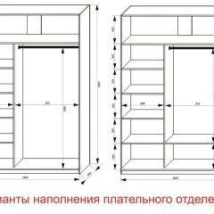 Шкаф-купе 1600 серии SOFT D1+D3+B2+PL1 (2 ящика+1штанга) профиль «Графит» в Чайковском - chaykovskiy.mebel24.online | фото 6