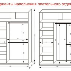 Шкаф-купе 1600 серии SOFT D6+D6+B2+PL3 (2 ящика+2штанги) профиль «Капучино» в Чайковском - chaykovskiy.mebel24.online | фото 7