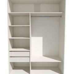 Шкаф-купе 1800 серии SOFT D6+D4+B2+PL2 (2 ящика+1штанга+1 полка) профиль «Капучино» в Чайковском - chaykovskiy.mebel24.online | фото 2