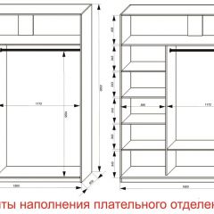 Шкаф-купе 1800 серии SOFT D6+D4+B2+PL2 (2 ящика+1штанга+1 полка) профиль «Капучино» в Чайковском - chaykovskiy.mebel24.online | фото 8