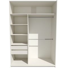 Шкаф-купе 1800 серии SOFT D6+D6+B2+PL3 (2 ящика+2штанги) профиль «Капучино» в Чайковском - chaykovskiy.mebel24.online | фото 2