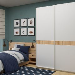 Шкаф-купе 1800 серии SOFT D6+D6+B2+PL3 (2 ящика+2штанги) профиль «Капучино» в Чайковском - chaykovskiy.mebel24.online | фото 5