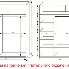 Шкаф-купе 1800 серии SOFT D6+D6+B2+PL3 (2 ящика+2штанги) профиль «Капучино» в Чайковском - chaykovskiy.mebel24.online | фото 7