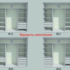 Шкаф-купе 1950 серии SILVER S3+S1+S3Z B22+PL2 (по 2 ящика лев/прав+1штанга+1 полка) профиль «Серебро» в Чайковском - chaykovskiy.mebel24.online | фото 5