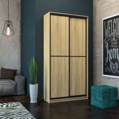 Шкаф-купе Лофт 1200 Шк12-60 (Дуб Сонома) в Чайковском - chaykovskiy.mebel24.online | фото