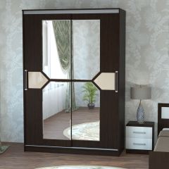 Шкаф-купе ПШ-2.9 1500 Фасад СТРЕЛКА (ВЕНГЕ стрелка беж) в Чайковском - chaykovskiy.mebel24.online | фото