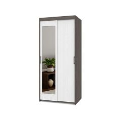 ТОМАС Шкаф-купе с зеркалом Анкор темный/светлый Т22 в Чайковском - chaykovskiy.mebel24.online | фото