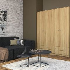 Шкаф Нина (М6) Дуб Сонома в Чайковском - chaykovskiy.mebel24.online | фото