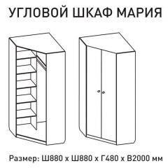 Шкаф угловой Мария 880*880 (ЛДСП 1 кат.) в Чайковском - chaykovskiy.mebel24.online | фото 2