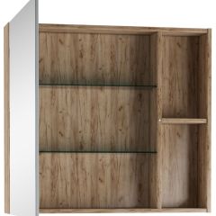 Шкаф-зеркало Craft 80 левый/правый Домино (DCr2204HZ) в Чайковском - chaykovskiy.mebel24.online | фото 2