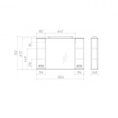 Шкаф-зеркало Cube 100 Эл. Домино (DC5013HZ) в Чайковском - chaykovskiy.mebel24.online | фото 2