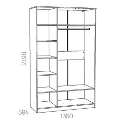 НМ 040.33 Х Шкаф для одежды "Оливия" в Чайковском - chaykovskiy.mebel24.online | фото 3