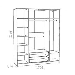 НМ 011.84 Х Шкаф комбинированный "Оливия" в Чайковском - chaykovskiy.mebel24.online | фото 3