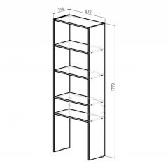 Стеллаж Элемент-1 (белый) в Чайковском - chaykovskiy.mebel24.online | фото 2