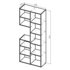 Стеллаж Элемент-2 (дуб сонома) в Чайковском - chaykovskiy.mebel24.online | фото 5