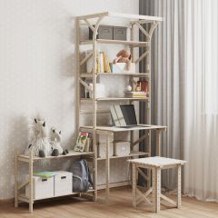 Стеллаж+стол со стойкой Конструктор Арт.СRСт2-1 в Чайковском - chaykovskiy.mebel24.online | фото 4