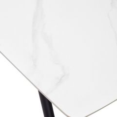 Стол RIVOLI 140 MATT WHITE MARBLE SOLID CERAMIC / BLACK, ®DISAUR в Чайковском - chaykovskiy.mebel24.online | фото 9