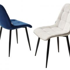 Стул CHIC BLUVEL-86 NAVY BLUE / черный каркас М-City в Чайковском - chaykovskiy.mebel24.online | фото 2