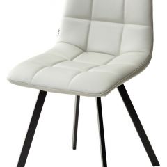 Стул CHILLI SQUARE HK017-03 светло-серый, PU/ черный каркас М-City в Чайковском - chaykovskiy.mebel24.online | фото