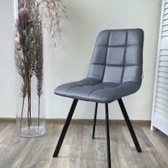 Стул CHILLI SQUARE HK017-09 серо-черничный, PU/ черный каркас М-City в Чайковском - chaykovskiy.mebel24.online | фото 5