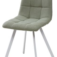 Стул CHILLI SQUARE UF860-11B мятный, ткань/ белый каркас М-City в Чайковском - chaykovskiy.mebel24.online | фото