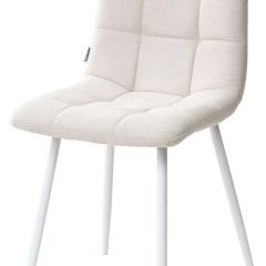 Стул CHILLI UF860-01B бежевый, ткань/белый каркас М-City в Чайковском - chaykovskiy.mebel24.online | фото