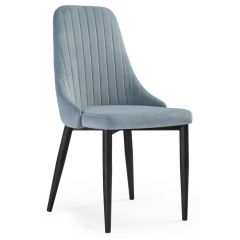 Стул на металлокаркасе Kora light blue / black в Чайковском - chaykovskiy.mebel24.online | фото