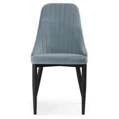 Стул на металлокаркасе Kora light blue / black в Чайковском - chaykovskiy.mebel24.online | фото 2