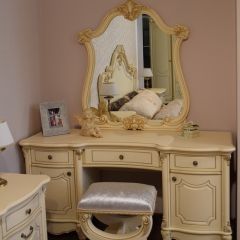 Туалетный стол + Зеркало Мона Лиза (крем) в Чайковском - chaykovskiy.mebel24.online | фото 6