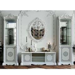 Тумба ТВ (12.301) Грация (белый/серебро) в Чайковском - chaykovskiy.mebel24.online | фото 2