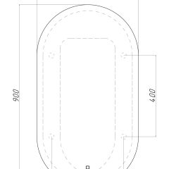 Зеркало Дакка 900х500 с подсветкой Домино (GL7037Z) в Чайковском - chaykovskiy.mebel24.online | фото 8