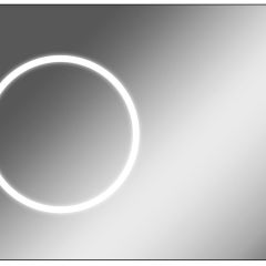 Зеркало Eclipse 100 black с подсветкой Sansa (SE1032Z) в Чайковском - chaykovskiy.mebel24.online | фото 1