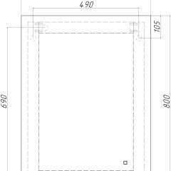 Зеркало Каракас 800х600 с подсветкой Домино (GL7042Z) в Чайковском - chaykovskiy.mebel24.online | фото 8