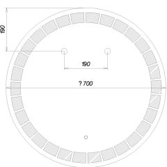 Зеркало Маскат 700х700 с подсветкой Домино (GL7057Z) в Чайковском - chaykovskiy.mebel24.online | фото 6