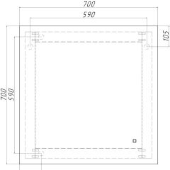 Зеркало Минск 700х700 с подсветкой Домино (GL7039Z) в Чайковском - chaykovskiy.mebel24.online | фото 8