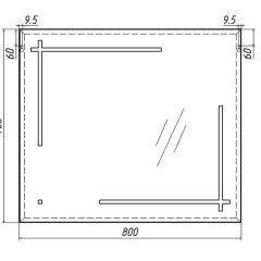 Зеркало Ray 80 black с подсветкой Sansa (SR1037Z) в Чайковском - chaykovskiy.mebel24.online | фото 7