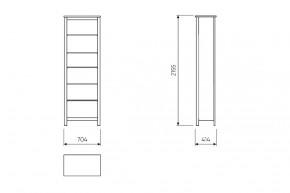 2.08.07.110.6 САГА стеллаж 70 темно-бирюзовый RU в Чайковском - chaykovskiy.mebel24.online | фото