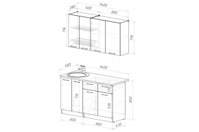 АЛЬБА Кухонный гарнитур Медиум 1400 мм в Чайковском - chaykovskiy.mebel24.online | фото 2