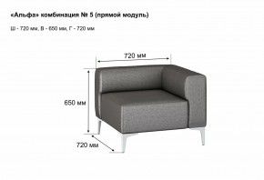 АЛЬФА Диван комбинация 5/ нераскладной (Коллекции Ивару №1,2(ДРИМ)) в Чайковском - chaykovskiy.mebel24.online | фото 2