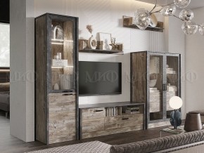 Амели Шкаф-стекло (Дуб Юкон-Бетон темный) в Чайковском - chaykovskiy.mebel24.online | фото 3