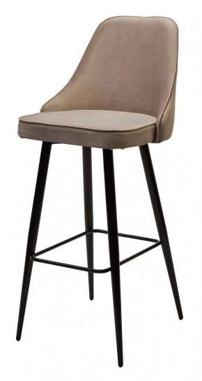 Барный стул NEPAL-BAR БЕЖЕВЫЙ #5, велюр/ черный каркас (H=78cm) М-City в Чайковском - chaykovskiy.mebel24.online | фото 1