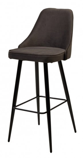 Барный стул NEPAL-BAR ГРАФИТ #14, велюр/ черный каркас (H=78cm) М-City в Чайковском - chaykovskiy.mebel24.online | фото 4